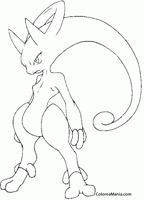 Colorear Mega Y Mewtwo 