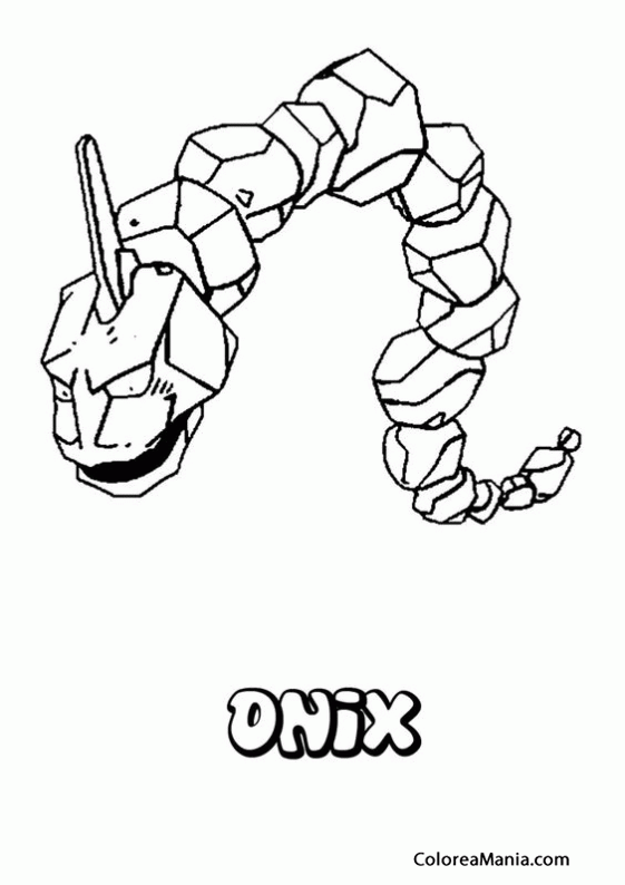Colorear Pokemon Onix