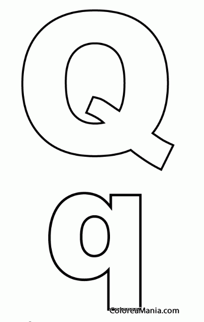Colorear Letra Q, q