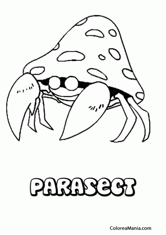 Colorear Pokemon Parasect 2