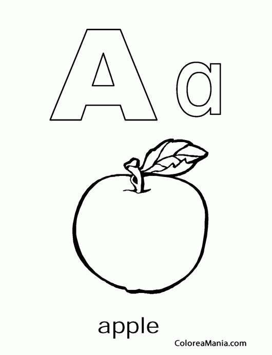 Colorear Alphabet Letter A