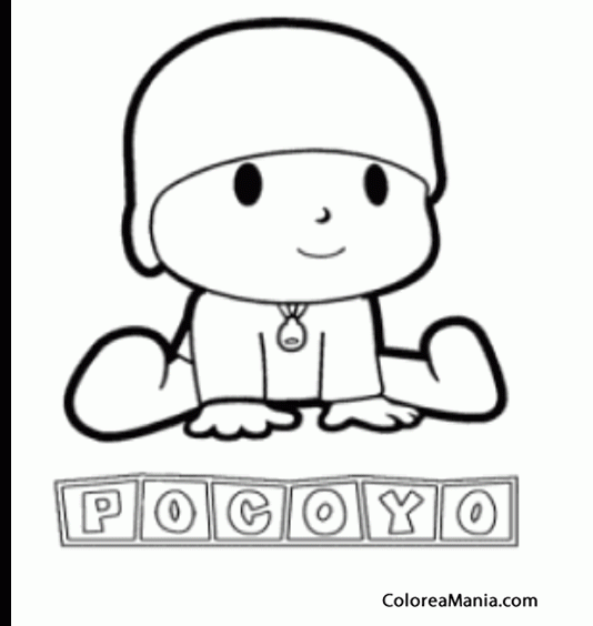 Colorear Pocoy sentadito,y su nombre