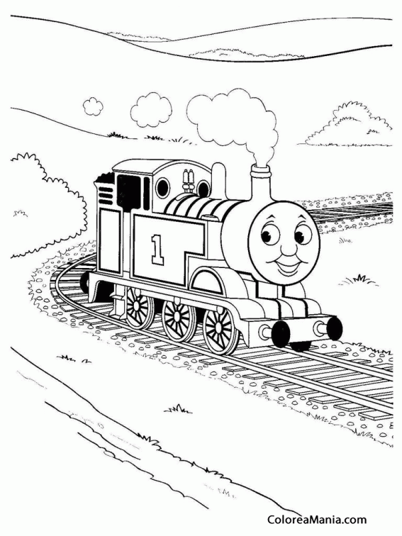 Colorear El tren Thomas