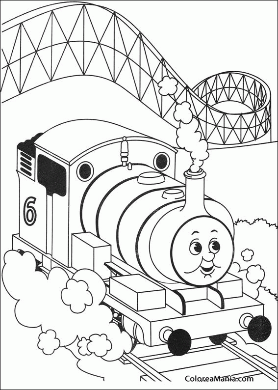 Colorear El tren Thomas 3