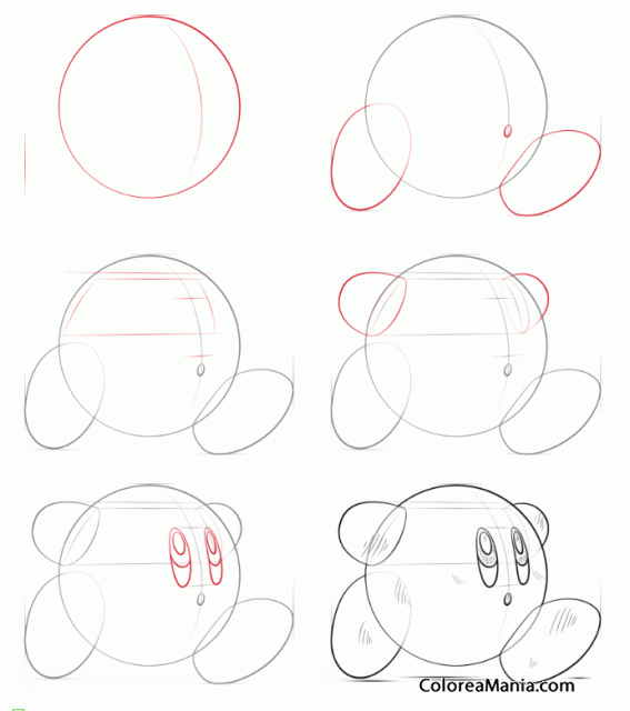 Colorear Dibujar a Kirby