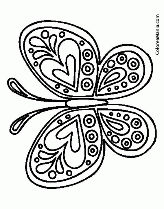 Colorear Mandala mariposa