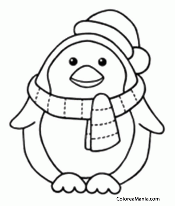 9650_pinguino con bufanda y gorro