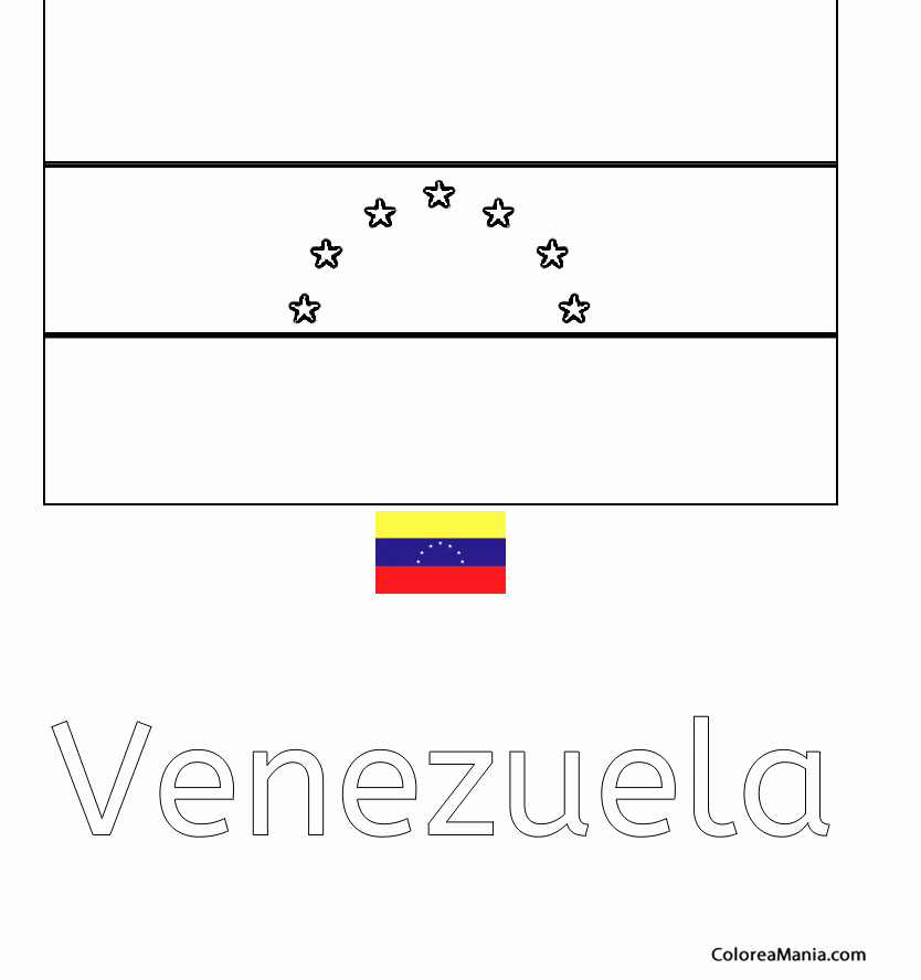 Colorear Venezuela 2