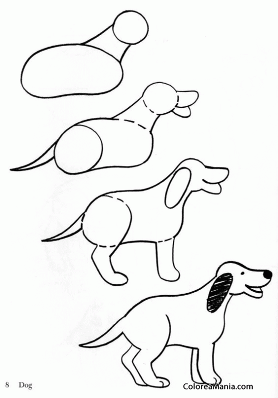 Colorear Como dibujar un perrito 2