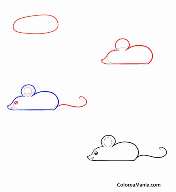 Colorear Como dibujar el perfil de un ratn