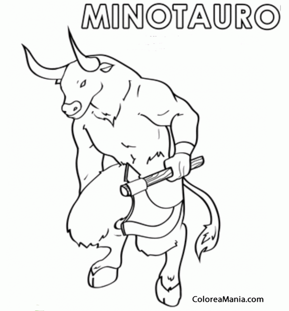 Colorear Minotauro se escribe... (Animales Fantásticos), dibujo para  colorear gratis