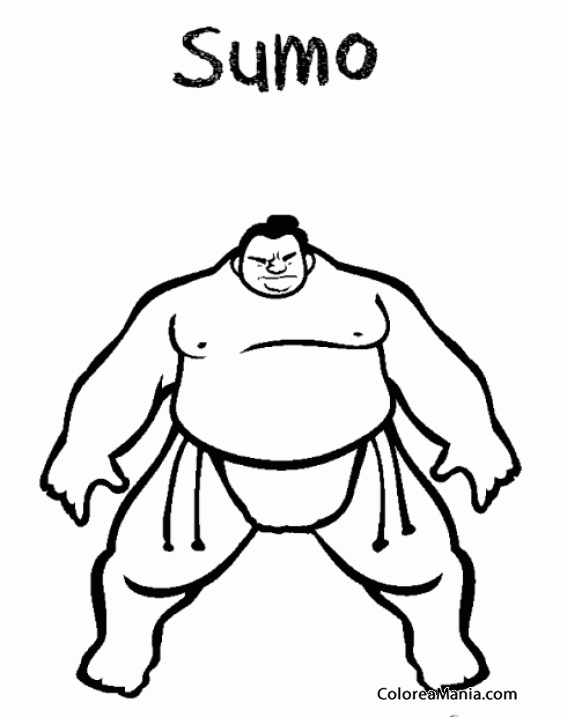 Colorear Luchador de Sumo 2