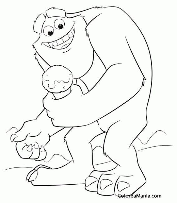 Colorear Yeti con un helado