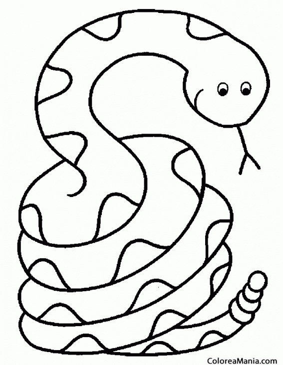 Colorear Serpiente cascabel 2