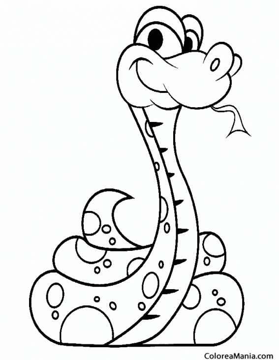 Colorear Serpiente Latigo de sonora (Reptiles), dibujo para colorear gratis