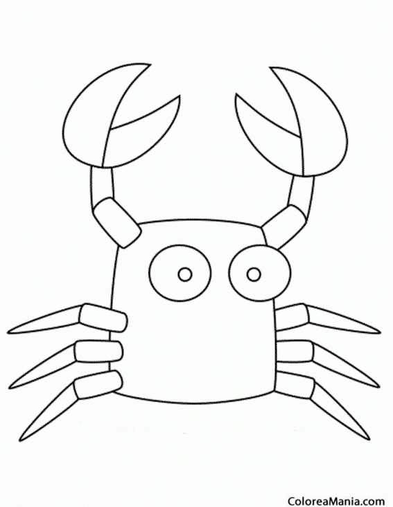 Colorear Cangrejo cuadrado (Animales Marinos), dibujo para colorear gratis Colorear Cangrejo cuadrado (Animales Marinos), dibujo para colorear gratis
