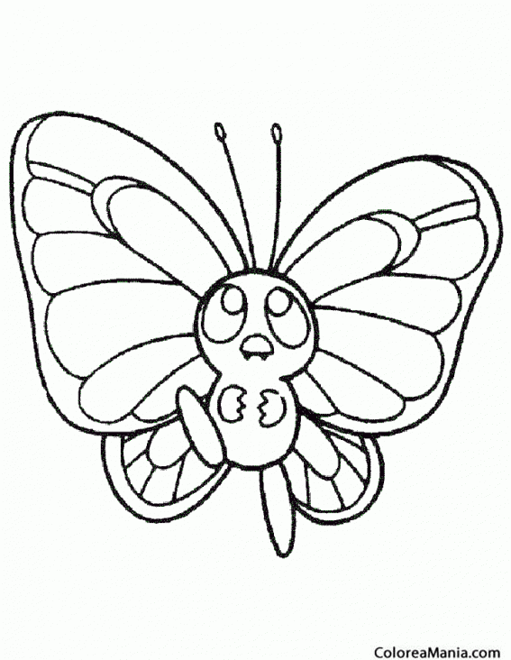 Colorear Mariposa chiquita