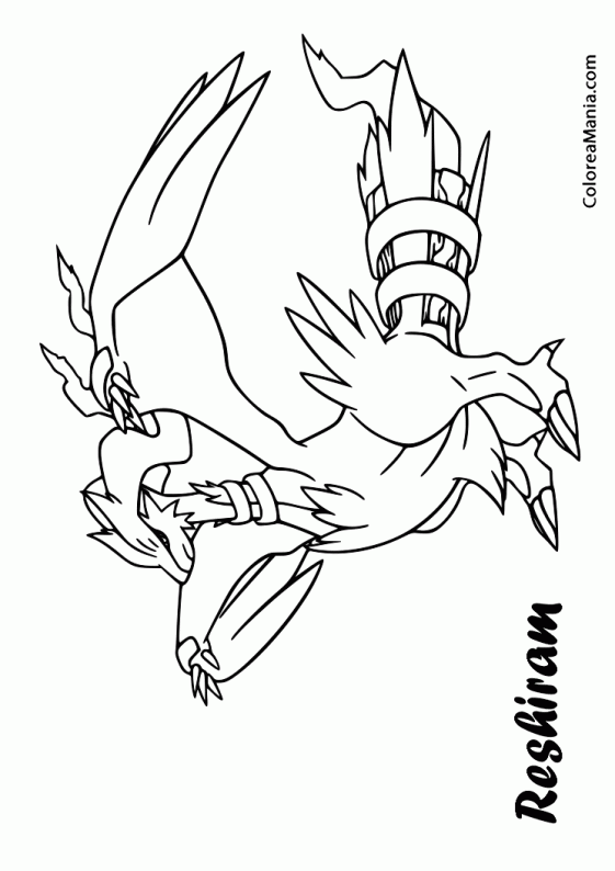 Colorear Reshiram