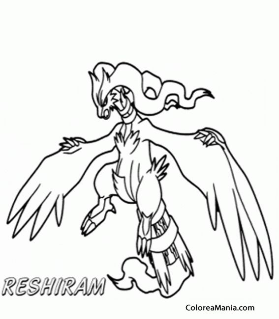 Colorear Reshiram 2