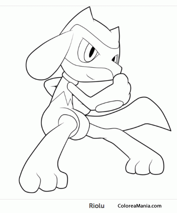 Colorear Riolu 2