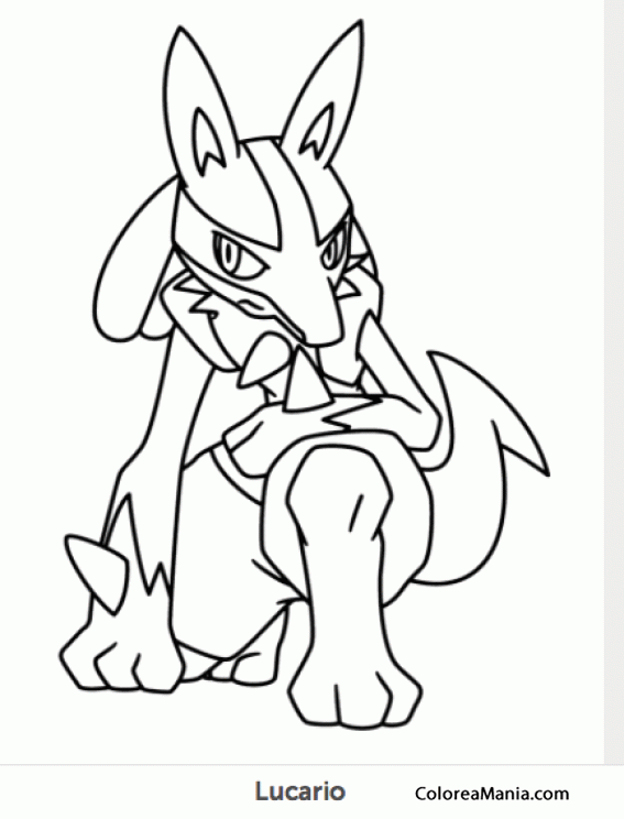 Colorear Lucario   2