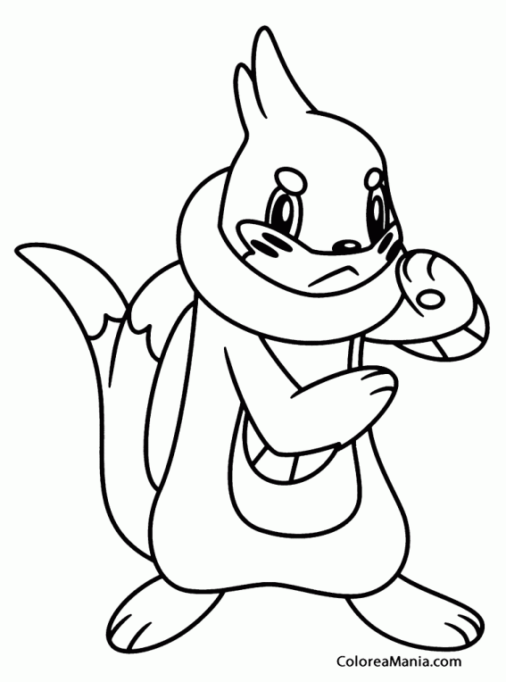 Colorear Buizel Preparado Para La Lucha Pokemon Dibujo Para Colorear 