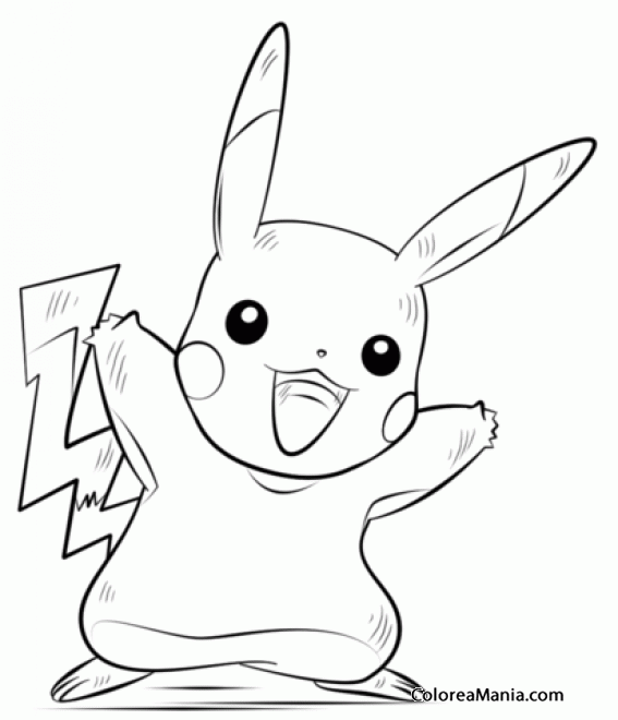 Colorear Pikachu Pokemon Pokemon Dibujo Para Colorear Gratis