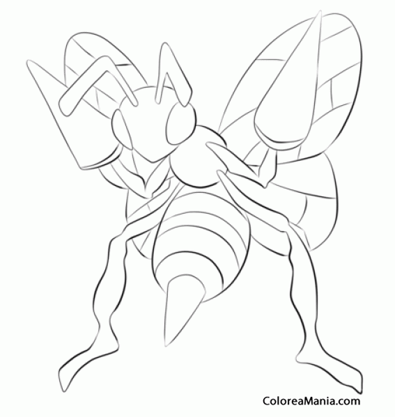 Colorear Beedrill. Generation I Pokemon