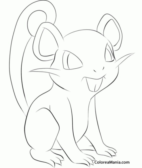 Colorear Rattata . Generation I Pokemon