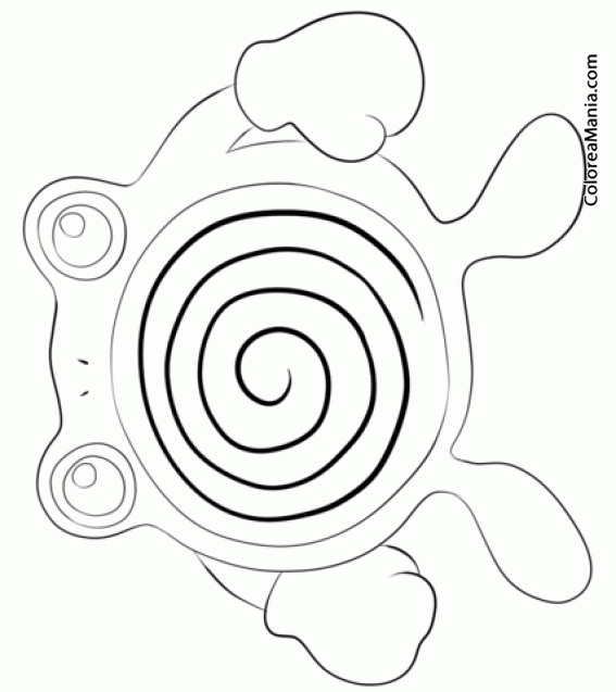 Colorear Poliwhirl. Generation I Pokemon