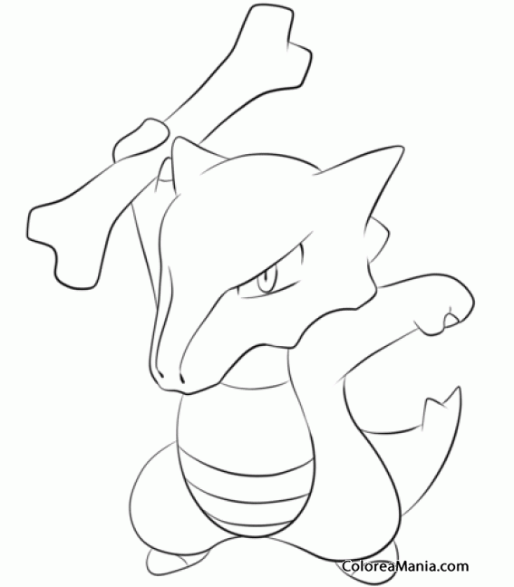 Colorear Marowak. Generation I Pokemon