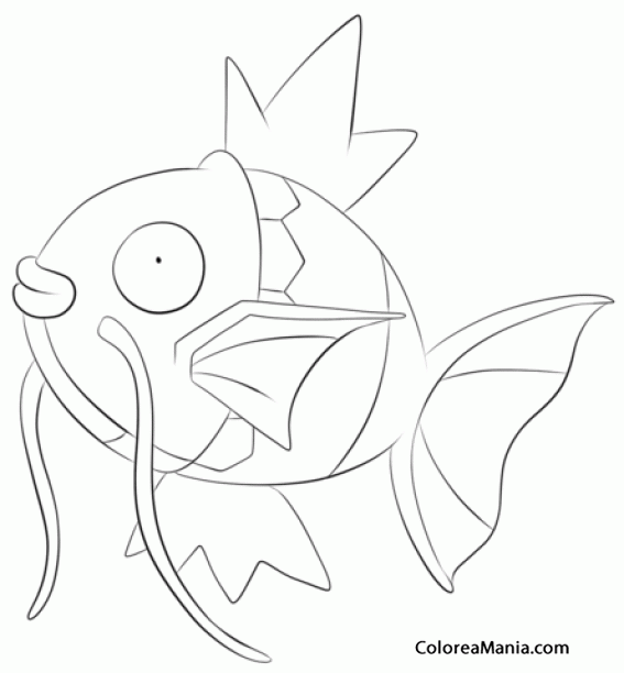 Colorear Magikarp. Generation I Pokemon