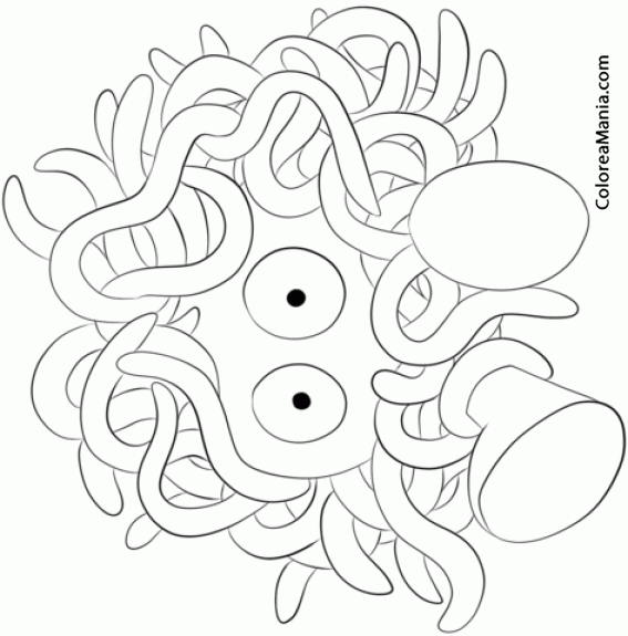 Colorear Tangela. Generation I Pokemon