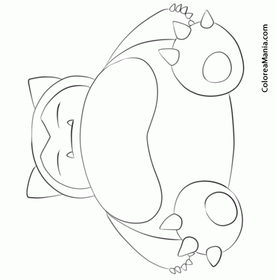 Colorear Snorlax. Generation I Pokemon