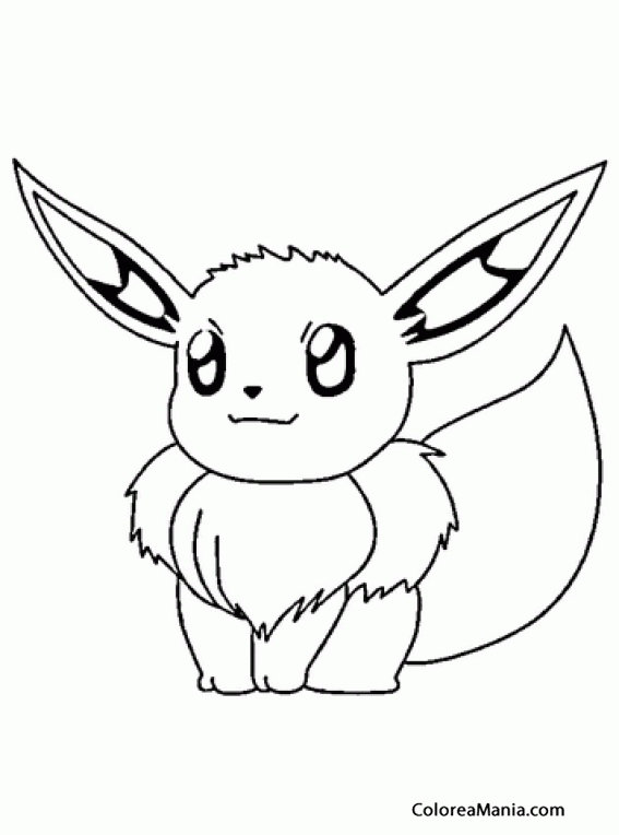 Colorear Eevee. Generation I Pokemon 2