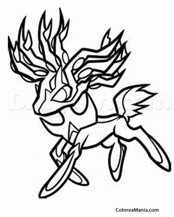 Colorear Xerneas corriendo