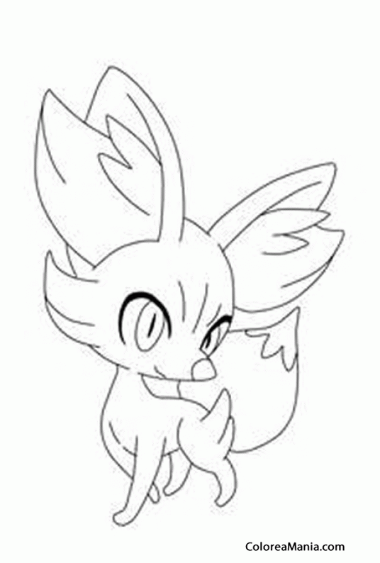 Colorear Fennekin 2