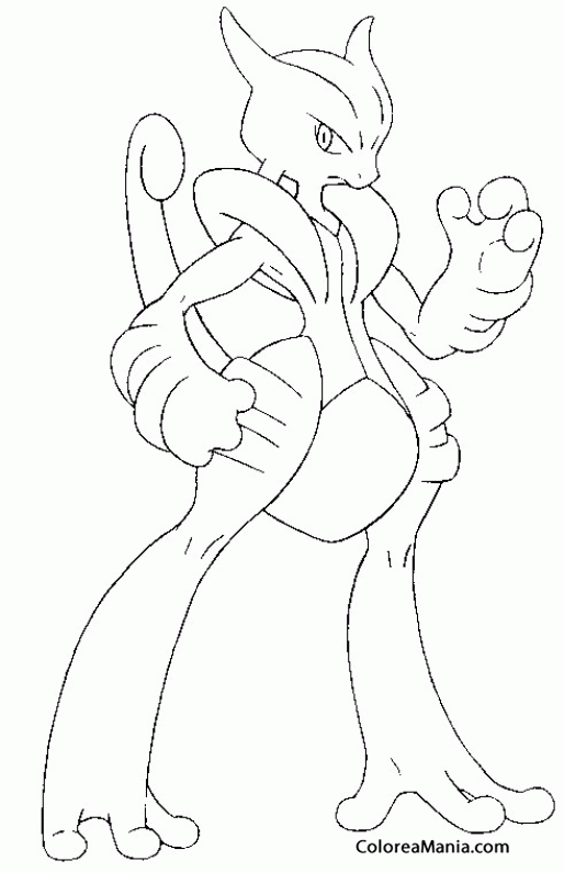 Colorear Mega X Mewtwo