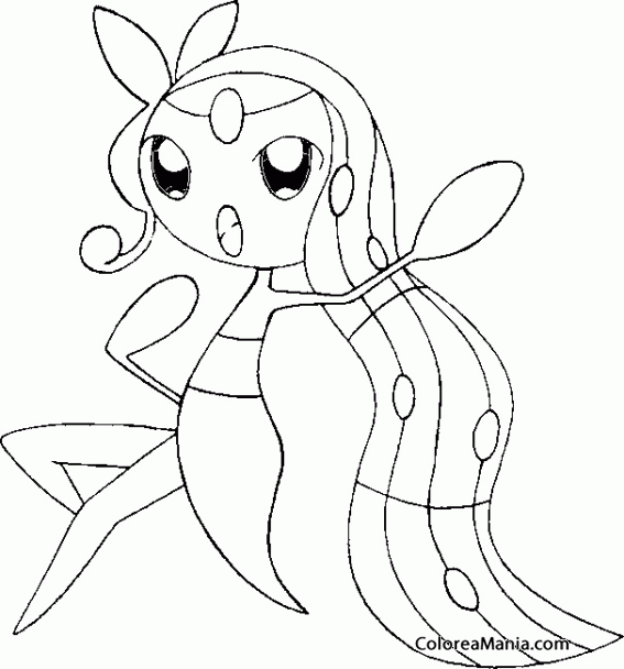 Colorear Meloetta