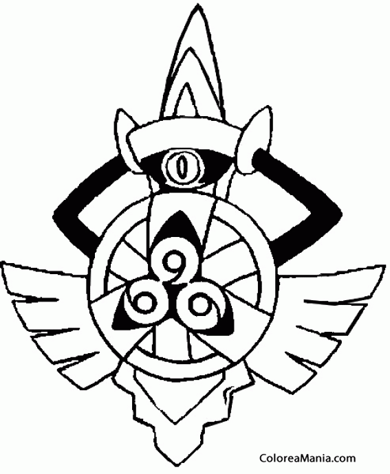 Colorear Aegislash escudo