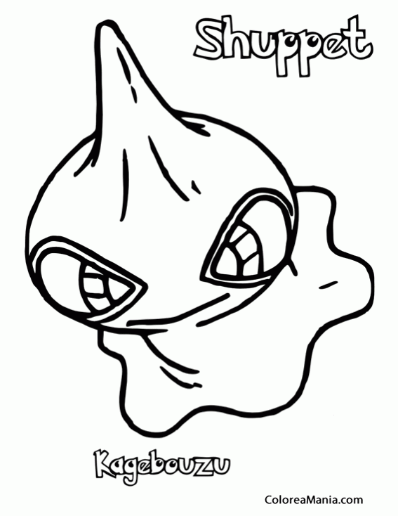 Colorear Shuppet. Kagebouzu