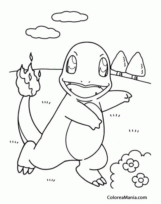 Colorear Charmander 3