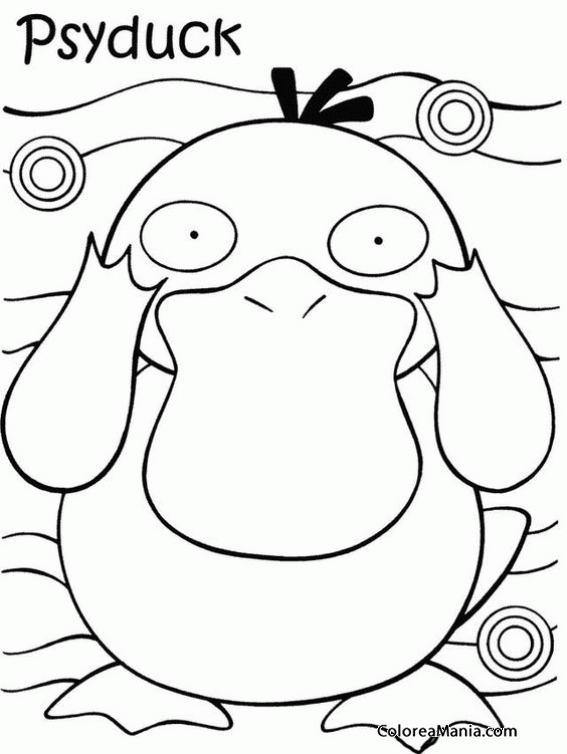 Colorear Pokemon Psyduck Pokemon Dibujo Para Colorear Gratis