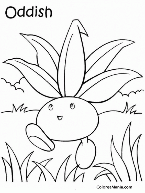 Colorear Pokemon Oddish