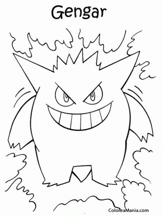 Colorear Pokemon Gengar 2