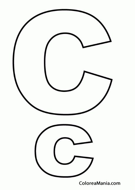  Colorear Letra C, c (Abecedarios), dibujo para colorear gratis