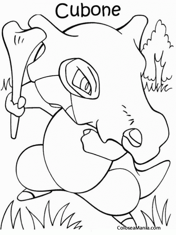 Colorear Pokemon Cubone