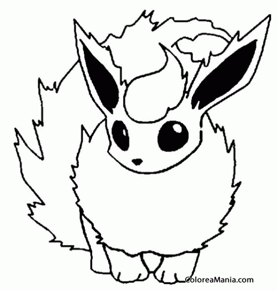 Colorear Pokemon Flareon