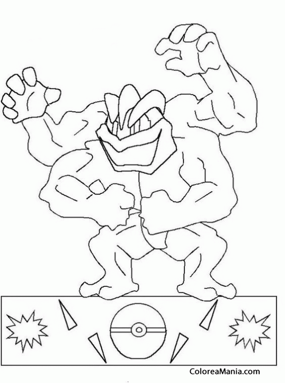 Colorear Pokemon Machamp