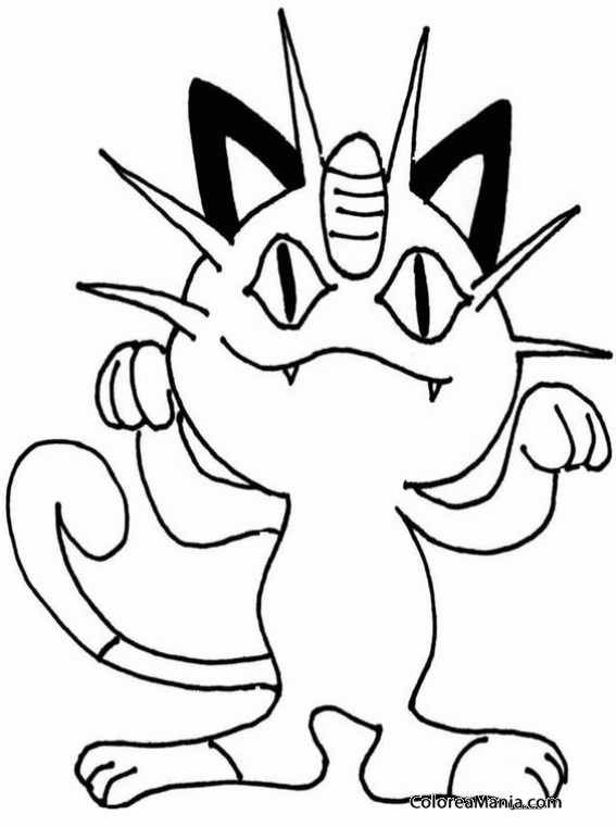 Colorear Meowth 2